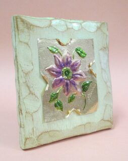 Fiore su lastra di rame (passiflora)