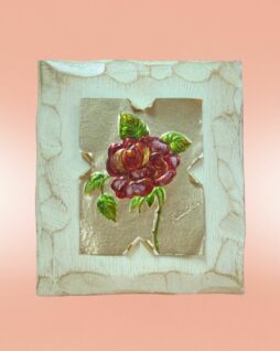 Fiore su lastra di rame (bocciolo)