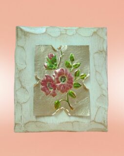 Fiore su lastra di rame (rosa canina)