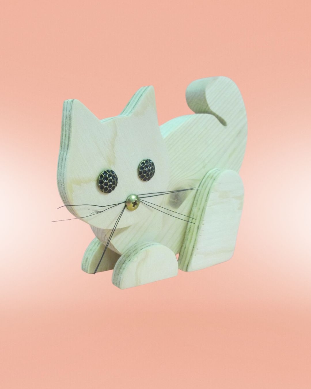 Gattino in legno - immagine 2