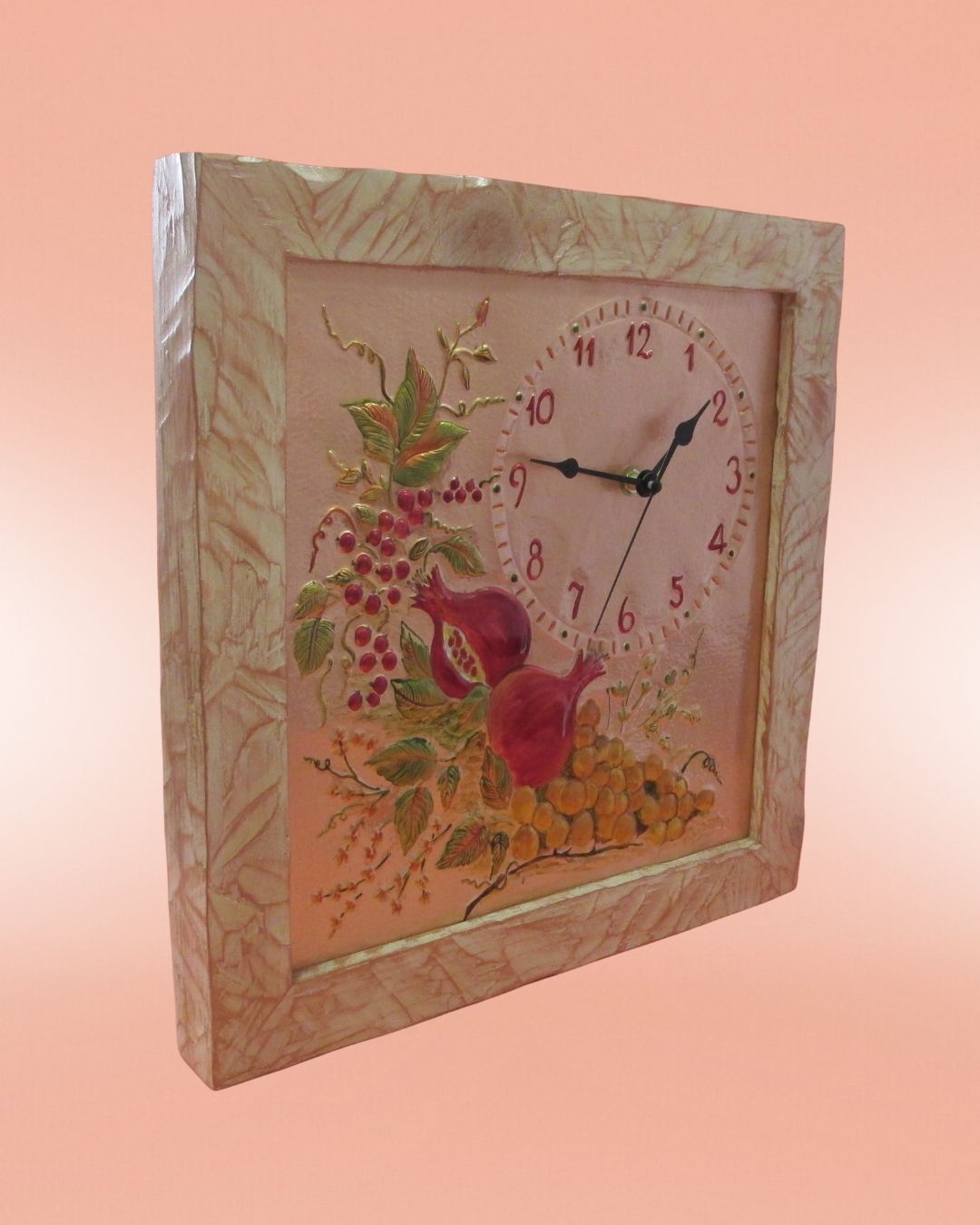 Orologio su rame con frutta ed effetto rame - immagine 3