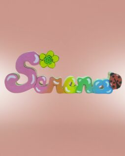 Nome o scritta personalizzata su legno - 6 lettere