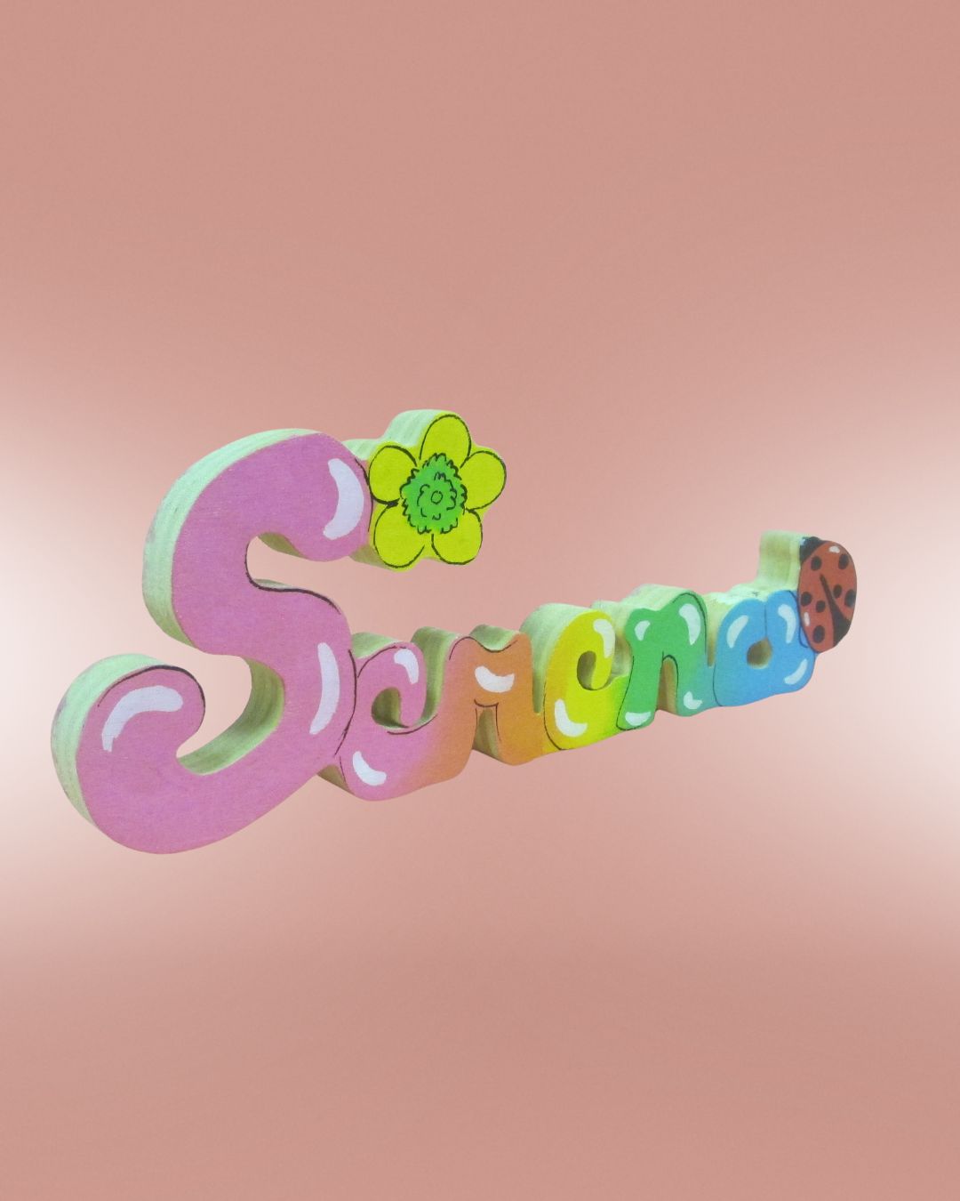 Nome o scritta personalizzata su legno - 6 lettere - immagine 3