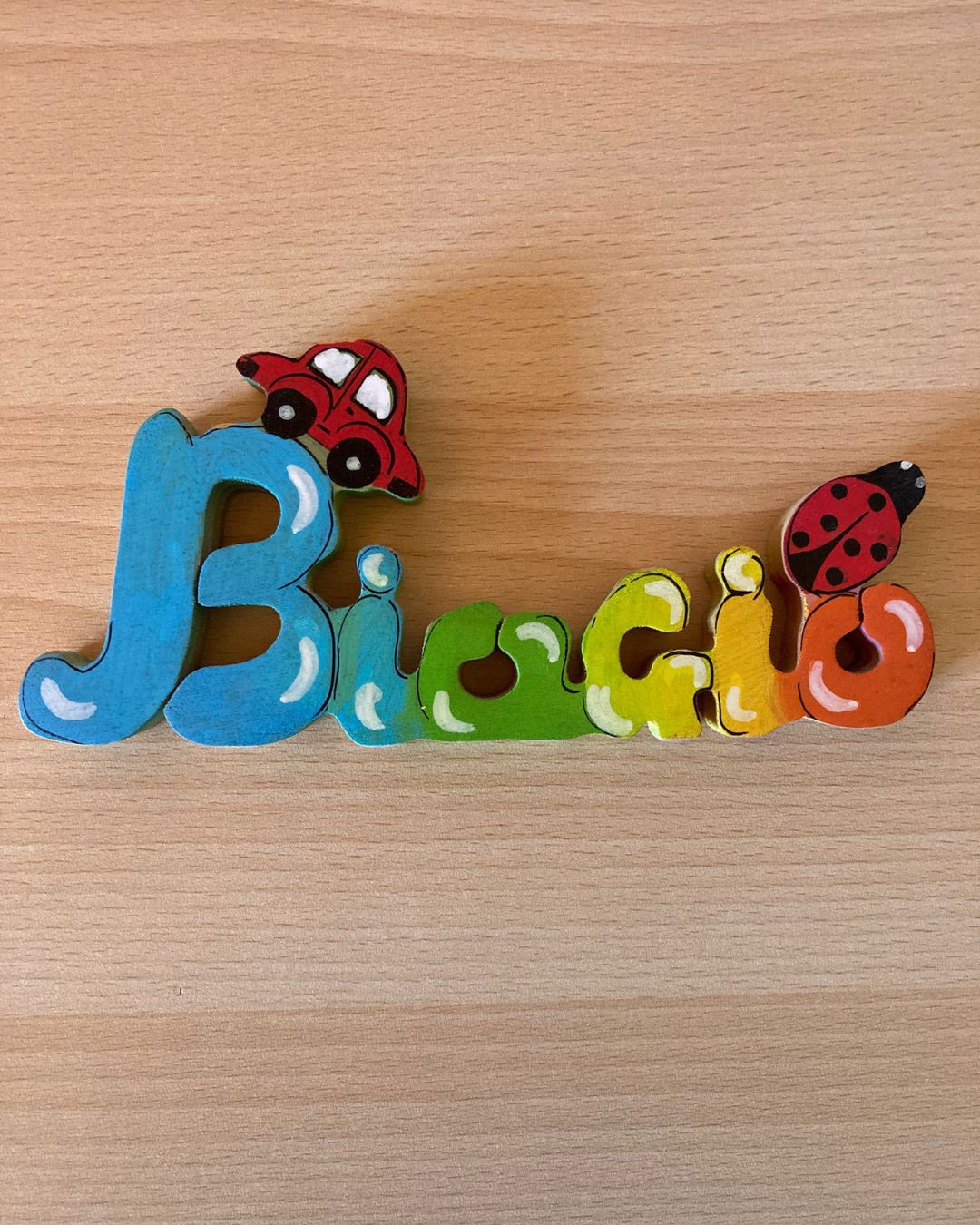 Nome o scritta personalizzata su legno - 6 lettere - immagine 10