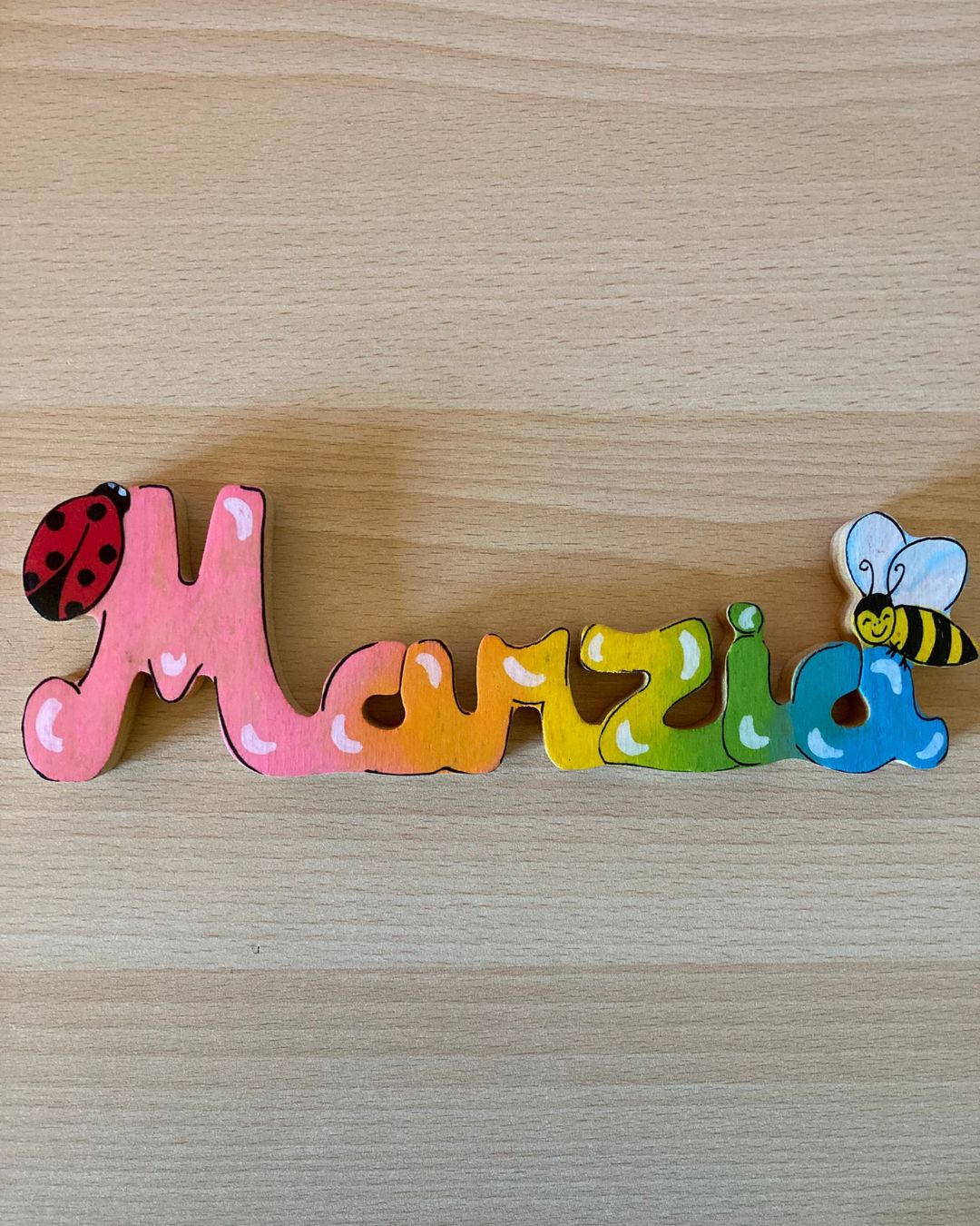 Nome o scritta personalizzata su legno - 6 lettere - immagine 8
